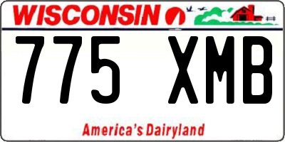 WI license plate 775XMB