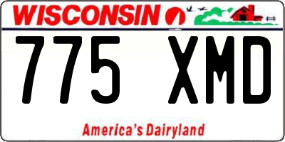 WI license plate 775XMD