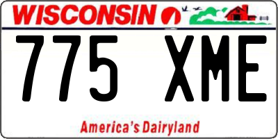 WI license plate 775XME