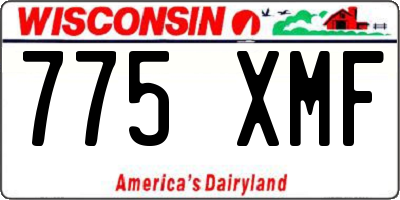 WI license plate 775XMF