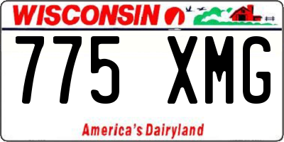 WI license plate 775XMG