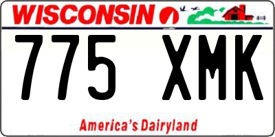 WI license plate 775XMK