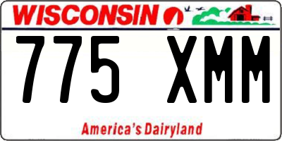 WI license plate 775XMM