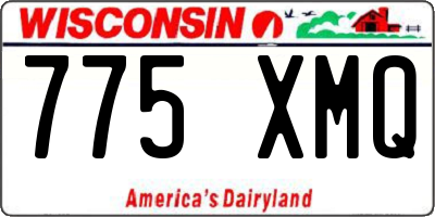 WI license plate 775XMQ