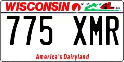 WI license plate 775XMR