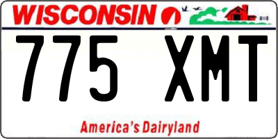 WI license plate 775XMT