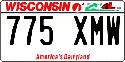 WI license plate 775XMW