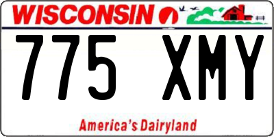 WI license plate 775XMY