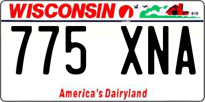 WI license plate 775XNA
