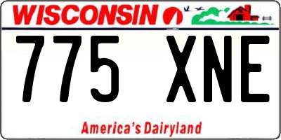 WI license plate 775XNE