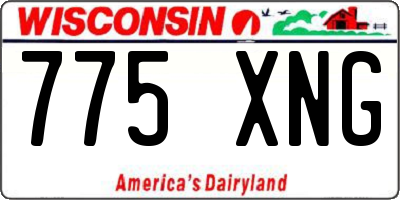 WI license plate 775XNG