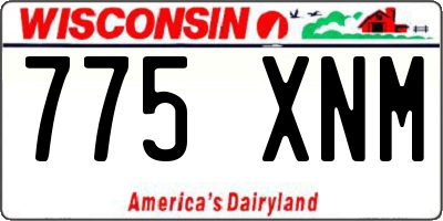 WI license plate 775XNM