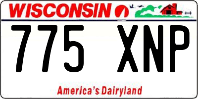 WI license plate 775XNP