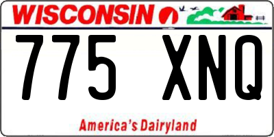 WI license plate 775XNQ