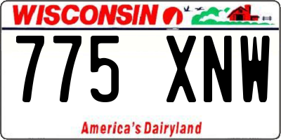 WI license plate 775XNW