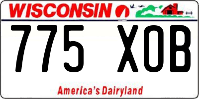 WI license plate 775XOB