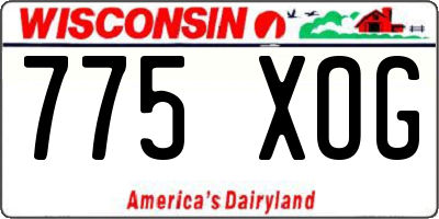 WI license plate 775XOG