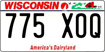 WI license plate 775XOQ