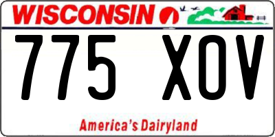 WI license plate 775XOV