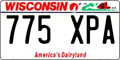 WI license plate 775XPA