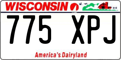 WI license plate 775XPJ