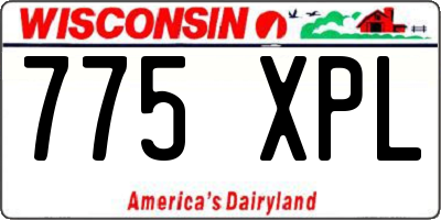 WI license plate 775XPL