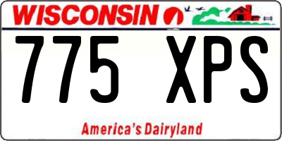 WI license plate 775XPS