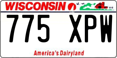WI license plate 775XPW
