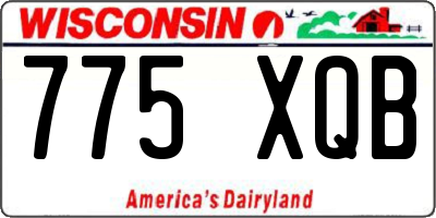 WI license plate 775XQB