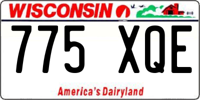 WI license plate 775XQE