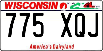 WI license plate 775XQJ