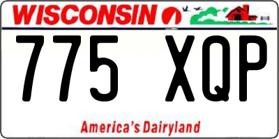 WI license plate 775XQP