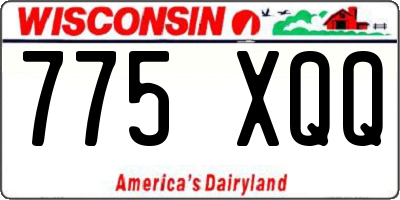 WI license plate 775XQQ