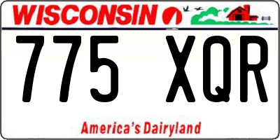 WI license plate 775XQR