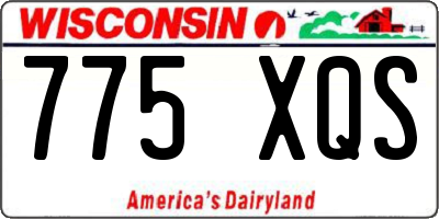 WI license plate 775XQS