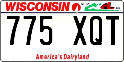WI license plate 775XQT