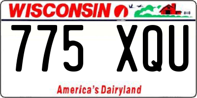WI license plate 775XQU