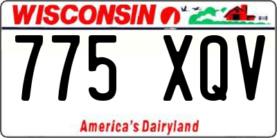 WI license plate 775XQV