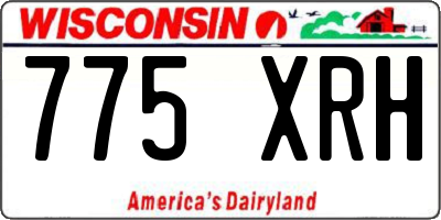 WI license plate 775XRH