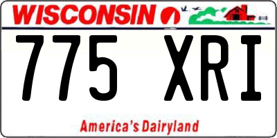 WI license plate 775XRI