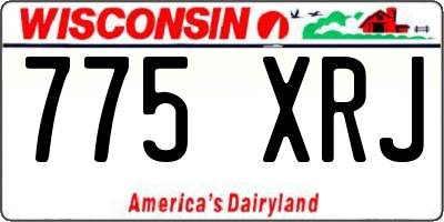 WI license plate 775XRJ