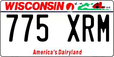 WI license plate 775XRM