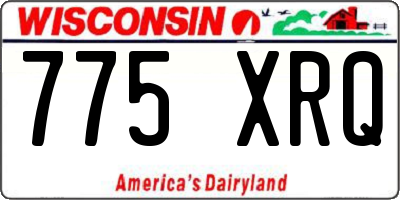 WI license plate 775XRQ