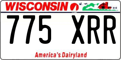 WI license plate 775XRR