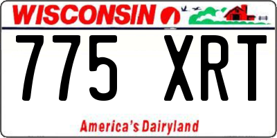 WI license plate 775XRT