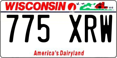 WI license plate 775XRW