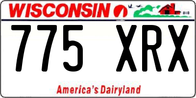 WI license plate 775XRX