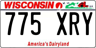 WI license plate 775XRY