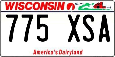 WI license plate 775XSA