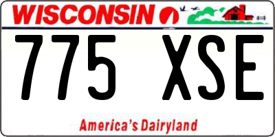 WI license plate 775XSE